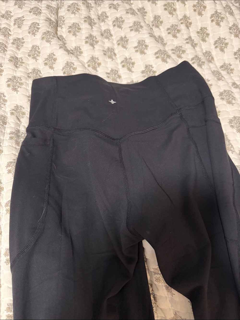High-Waist Black Flare Leggings